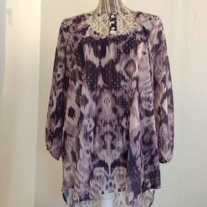Samantha's Style Shop Plus Size Semi Sheer Blouse